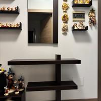 Mobile ingresso consolle e specchiera wengè