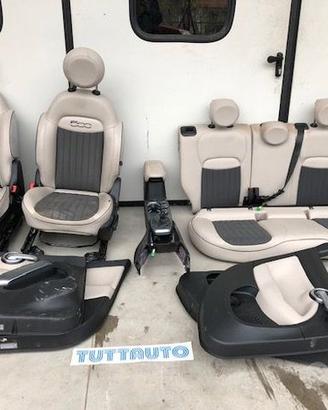 Sedili Fiat 500X 2016 pelle panna misto stoffa