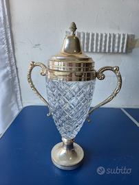 Coppa Vintage in Vetro e Metallo