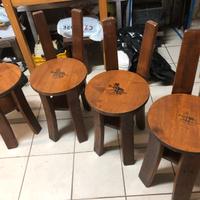 Sedia costruira legno di botte