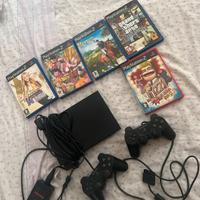 PlayStation 2 Slim+ 2 joystick+ 5 giochi