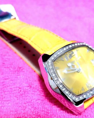 OROLOGIO GIALLO CON BRILLANTINI