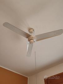 Ventilatore da soffitto a 3 pale bianco 