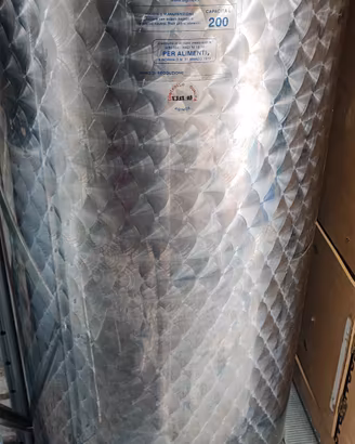 Contenitore Garofoli, 200 litri, in acciaio inox