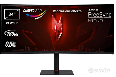 Monitor Gaming Curvo Acer Nitro XV345CURV 34” UWQH