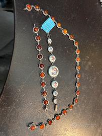 1 collana 2 braccialetti argento russi