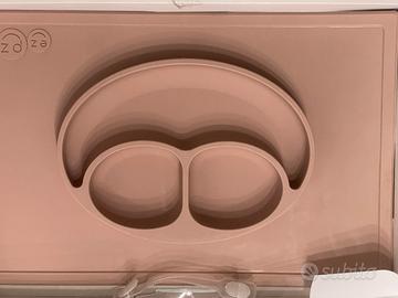 Piatto pappa bimbi silicone  scomparti e ventosa