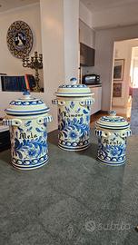 Tris di Barattoli da Cucina in Maiolica