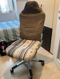 Sedia con ruote da gaming / ufficio / scrivania