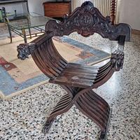 Sedia Savonarola antica originale inizio 900