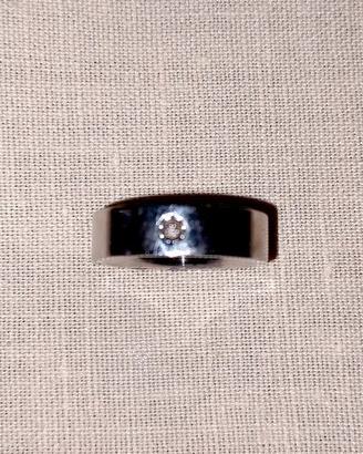 Anello Morellato a fascia, con pietra. 17,5 mm dia