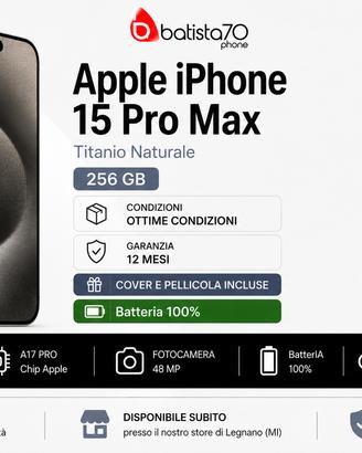 Apple iPhone 15 Pro Max Titanio Naturale 256 G