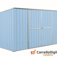 Casetta giardino in Acciaio 345x186cm azzurro