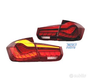 FANALI BMW F30 FULL LED LIGHT BAR OLED ROSSO