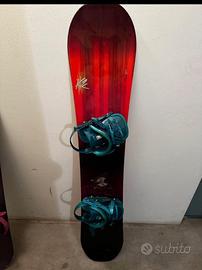 Snowboard Donna K2 con attacchi Ride