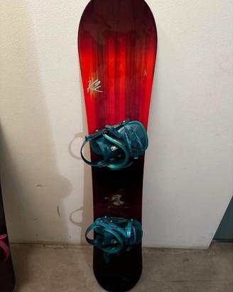 Snowboard Donna K2 con attacchi Ride