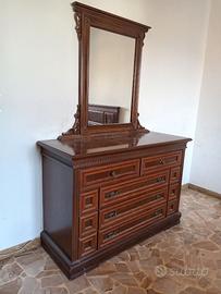 Madia notte in massello con specchiera