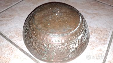 Contenitore multifunzione in rame lavorato a mano