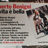 videocassetta la vita è bella con libro