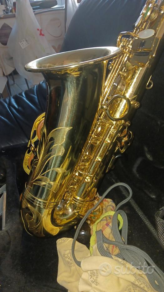 Legatura Per Sassofono Contralto Henri Selmer Paris 434A1, Invertita, Placcata Oro