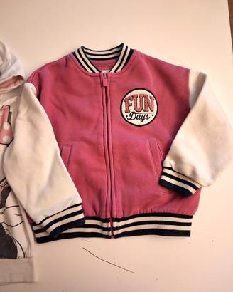 Set di due felpe bambina con zip