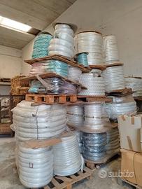 Stock treccia poliestere, corda canapa, spago