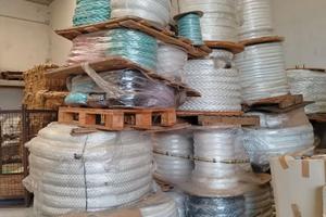 Stock treccia poliestere, corda canapa, spago