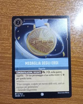 Medaglia degli Eroi Common Foil 165/204 Lorcana