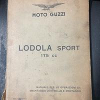 Guzzi Lodola sport 175cc Manuale 1^ edizione