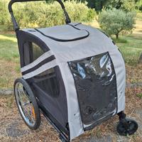 Rimorchio bici e passeggino per Cani 2 in 1 PawHut