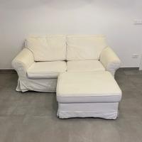 Pouf contenitore ikea ektorp bianco poggia piedi