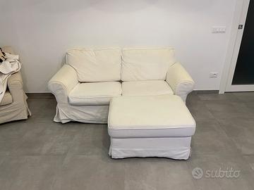 Pouf contenitore ikea ektorp bianco poggia piedi