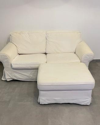 Pouf contenitore ikea ektorp bianco poggia piedi