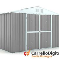 Box giardino lamiera zincata 327x155 grigio chiaro