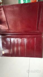 portafoglio in pelle tedesco anni 70