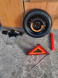 Kit emergenza auto completo con ruotino e cric ori