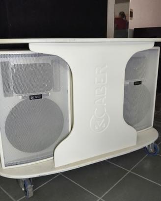 casse Caber Cr400 e tavolo  set per Dj   eventi