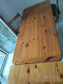 Tavolo Allungabile in Legno Massello di Pino 