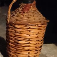palloncino vintage con cesto in rafia anni 50 