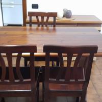 TAVOLO ARTE POVERA IN NOCE ELEGANTE 180 X 80 cm.