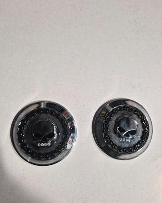 coppia di cover tappi serbatoio harley 