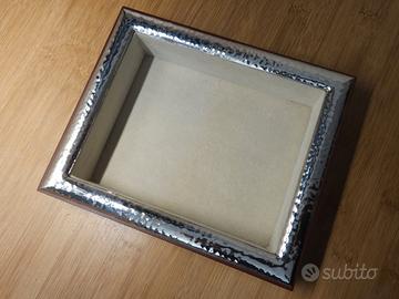 Portagioie in Legno con Cornice Argento