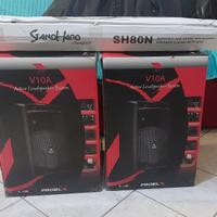 2 casse PROEL V10A+cassa spia+2 supporti con borsa