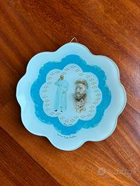 Piatto decorativo papa Francesco Padre Pio