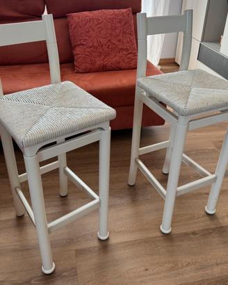 Sgabello laccato bianco marchio Scavolini