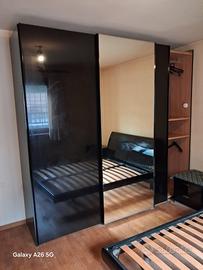 Camera da letto completa legno laccato nero