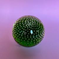 🟢Sfera in Vetro Artistico con Bolle Verde “Murano”