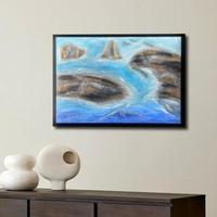 QUADRO ASTRATTO MATERICO DIPINTO A MANO  “Le Isole