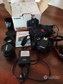 Canon eos 600d + accessori e 2 obiettivi