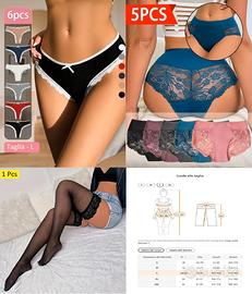 LOTTO BIANCHERIA INTIMA DONNA 12 PEZZI + CALZE